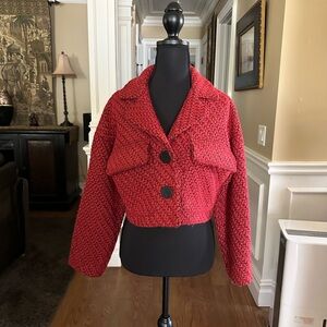 Storets Red Textured Blazer